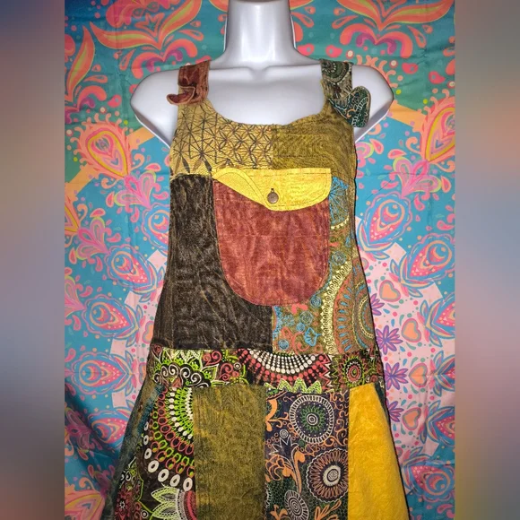 Kathmandu Colorful Patchwork Overalls - Picture 5 of 13